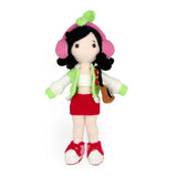 Crochet Fashion Girl Doll, Handmade Amigurumi Plush Toy for Kids Gift