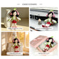 Crochet Fashion Girl Doll, Handmade Amigurumi Plush Toy for Kids Gift