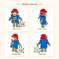 Crochet Travel Teddy Bear Doll, Handmade Amigurumi Plush Toy for Kids Gift