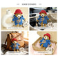 Crochet Travel Teddy Bear Doll, Handmade Amigurumi Plush Toy for Kids Gift