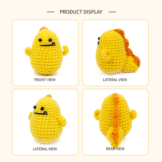 Crochet Lemon Plush Toy, Handmade Yellow Amigurumi Fruit Doll Gift