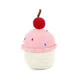 Handmade Crochet Cupcake with Cherry - Amigurumi Play Food Kitchen Toy