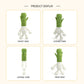 Funny Crochet Leek Plush Toy - Kawaii Amigurumi Green Onion Doll