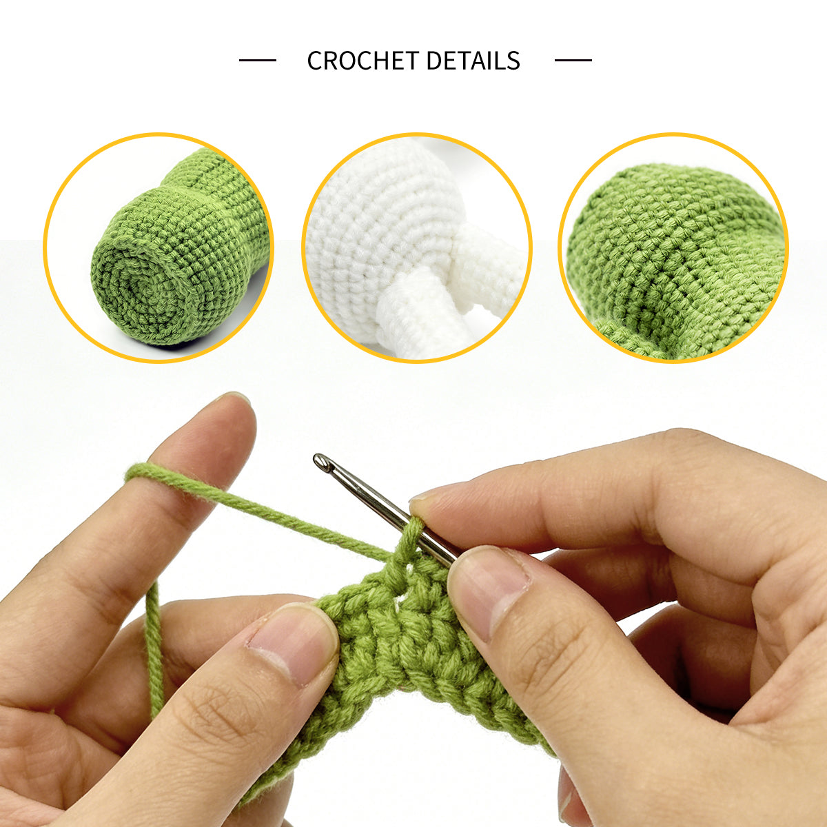 Funny Crochet Leek Plush Toy - Kawaii Amigurumi Green Onion Doll