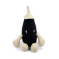 Minimalist Crochet Monster Plush - Black and Beige Amigurumi Nursery Decor