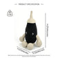 Minimalist Crochet Monster Plush - Black and Beige Amigurumi Nursery Decor
