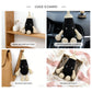 Minimalist Crochet Monster Plush - Black and Beige Amigurumi Nursery Decor