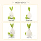 Funny Crochet Garlic Bulb Plush - Kawaii Amigurumi Vegetable Doll