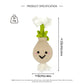 Crochet Radish Plush Toy, Handmade Amigurumi Root Vegetable Doll Gift