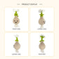 Crochet Radish Plush Toy, Handmade Amigurumi Root Vegetable Doll Gift