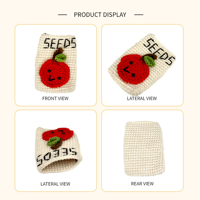 Crochet Seed Packet Plush Set, Handmade Amigurumi Garden Decor Gift