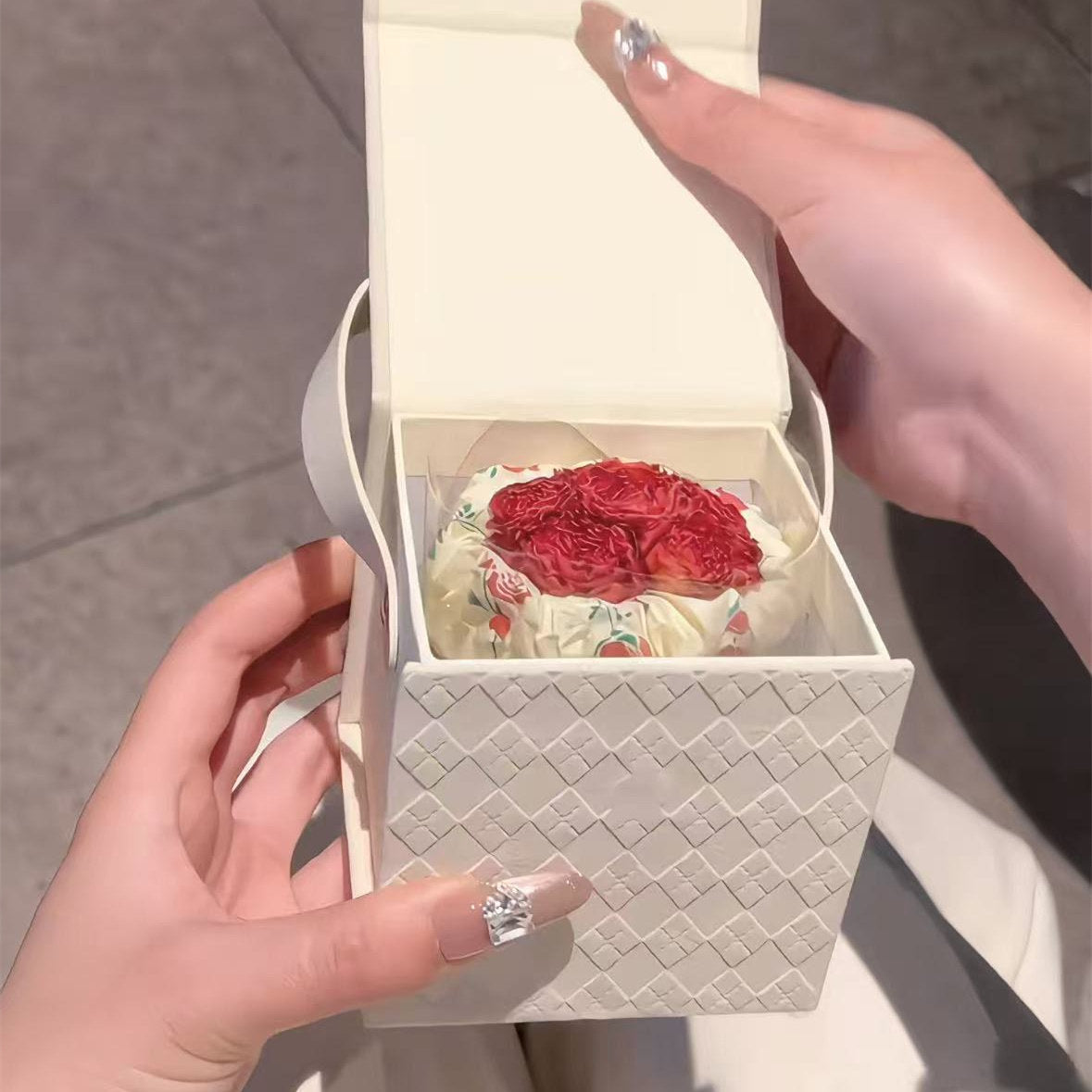 various colorful crocheted ice cream cones