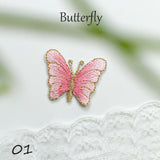 Gold-Edged Butterfly Embroidery Patch