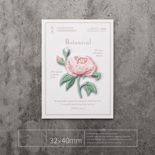 Fragrant Botanical Flower Embroidery Patch