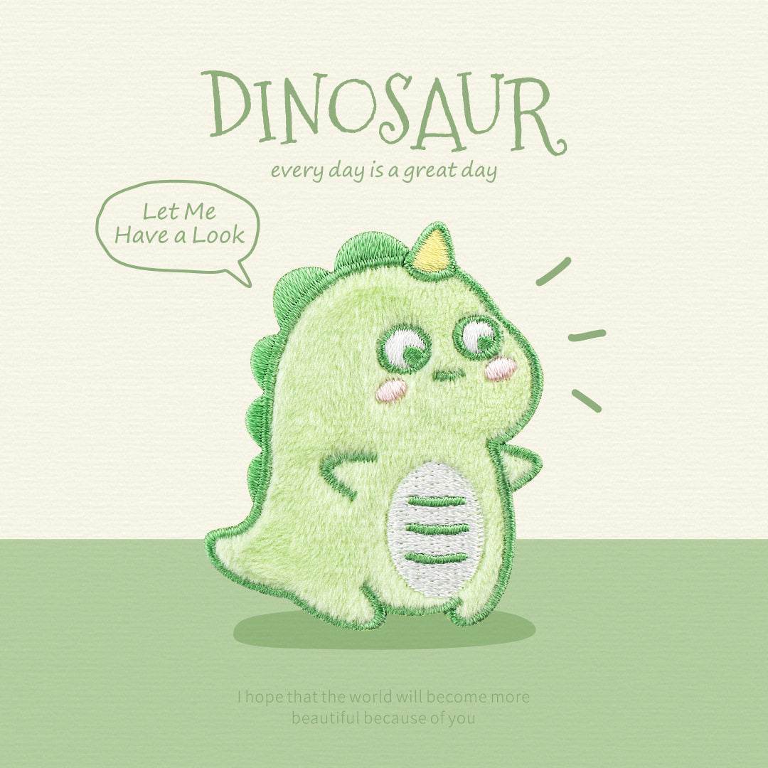 Cute Plush Unicorn & Dinosaur Embroidered Patches