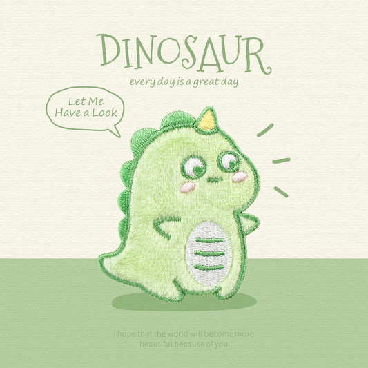 Cute Plush Unicorn & Dinosaur Embroidered Patches