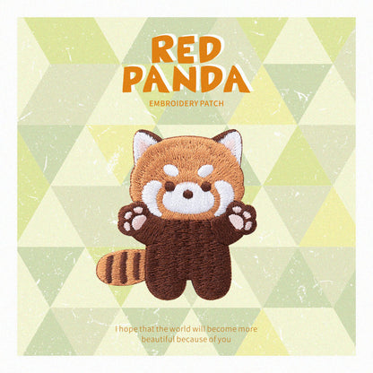 Adorable Red Panda Embroidery Patch
