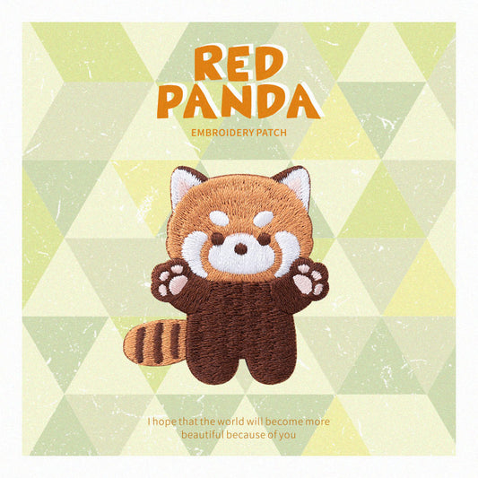 Adorable Red Panda Embroidery Patch