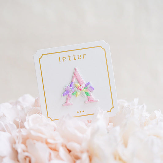 Exquisite Floral English Letter Embroidery Patches