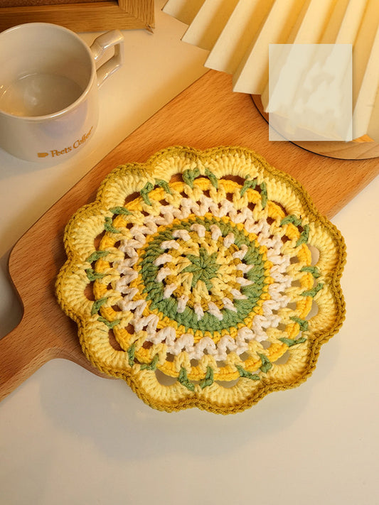 DIY Mandala Insulated Coaster Crochet Kit for Beginners - Finished Placemat