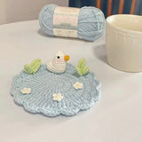 DIY craft kit for making gifts sheep, bear, duck, water coaster, hand-knitted yarn, crochet hooks