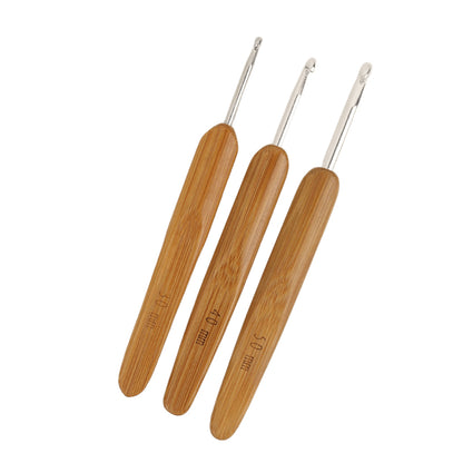 Carbonized Bamboo-Handled Crochet Hook
