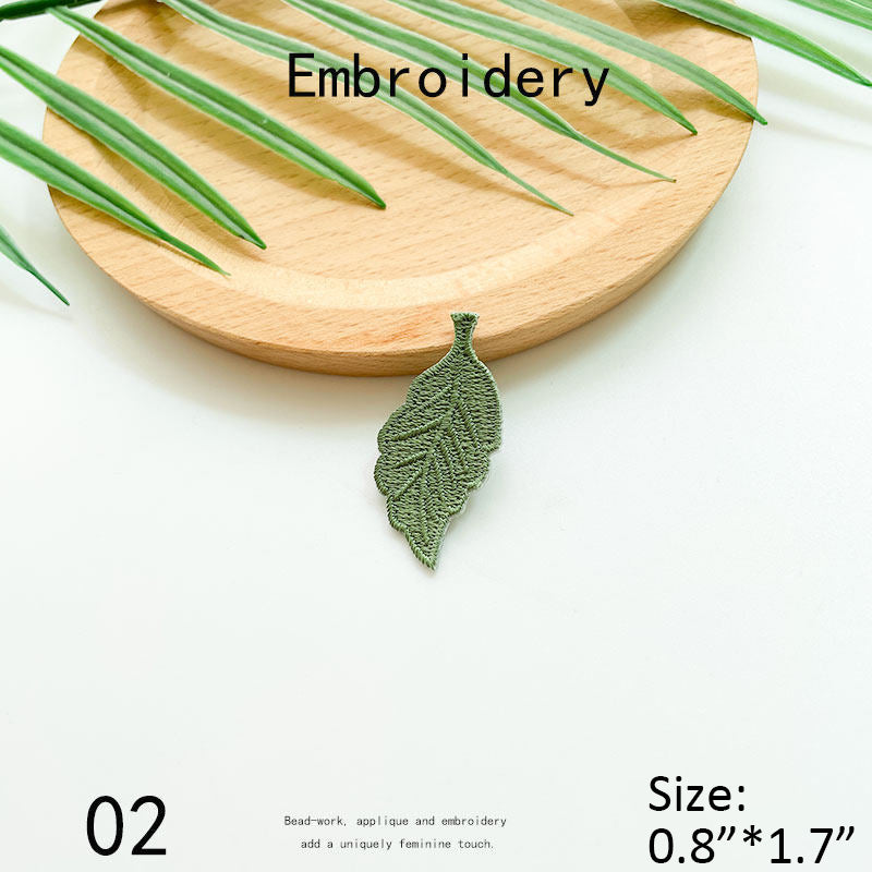 Fresh and Delicate Leaf Embroidery