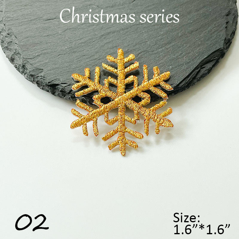 Christmas Snowflake Embroidered Patch