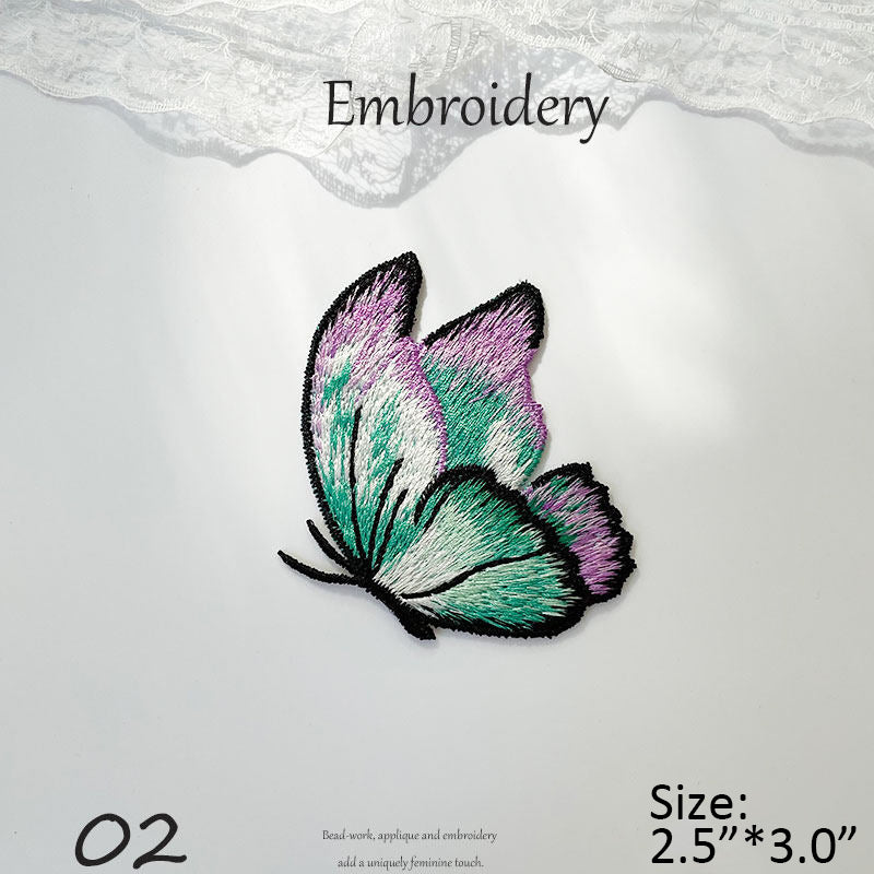 Colorful Embroidered Butterfly