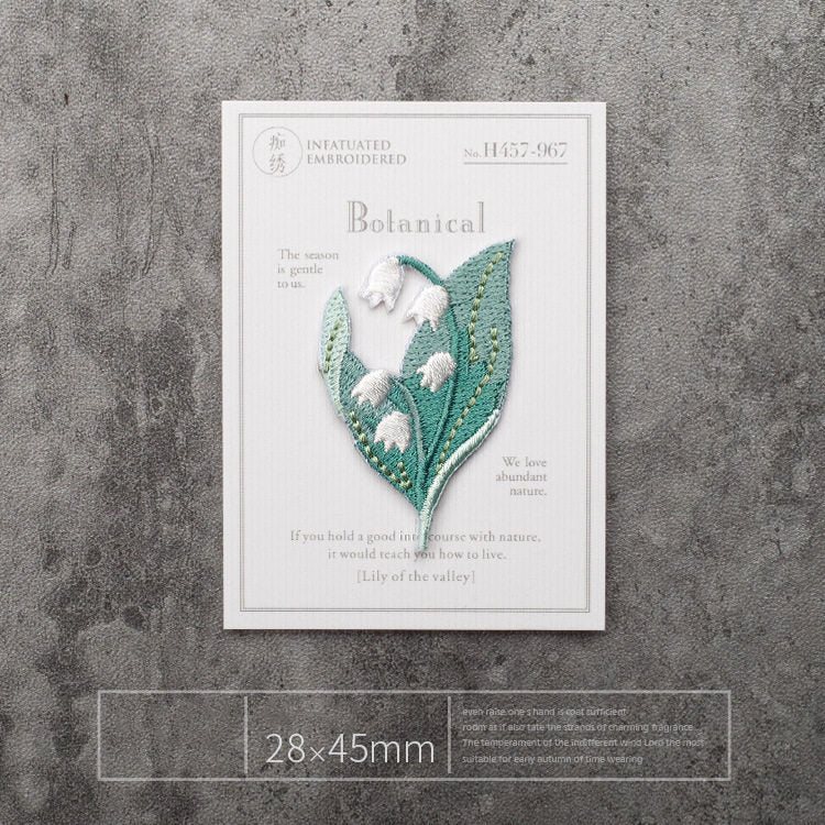 Fragrant Botanical Flower Embroidery Patch