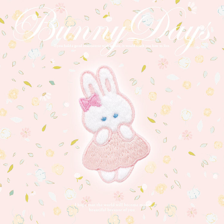 Soft and Cute Rabbit Embroidery Patch