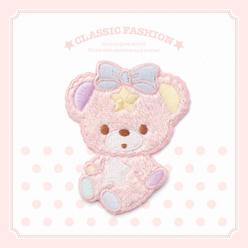 Plush Bear Scarf Embroidery Patch