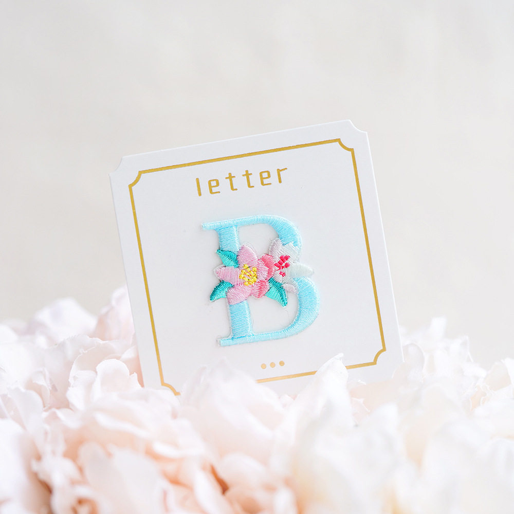 Exquisite Floral English Letter Embroidery Patches