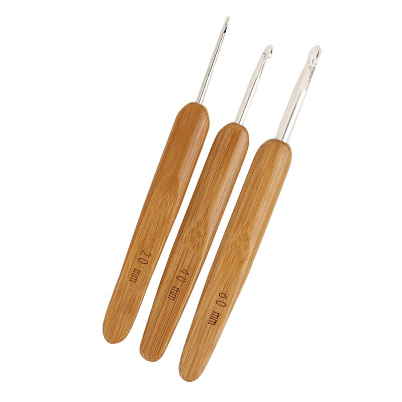 Carbonized Bamboo-Handled Crochet Hook