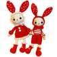 DIY Crochet Doll Kit Handmade Gift Yarn Doll Couple Rabbit for friend family