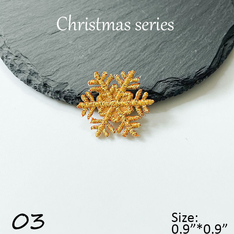 Christmas Snowflake Embroidered Patch