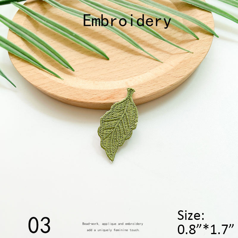 Fresh and Delicate Leaf Embroidery