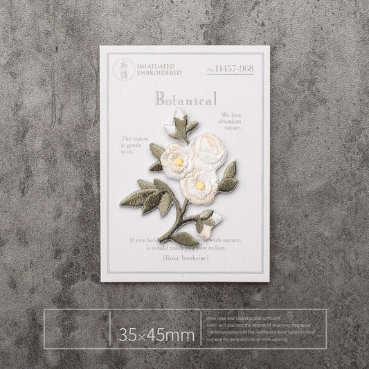 Fragrant Botanical Flower Embroidery Patch