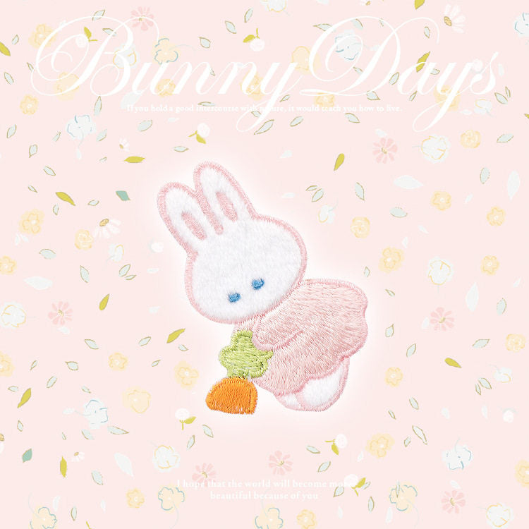 Soft and Cute Rabbit Embroidery Patch