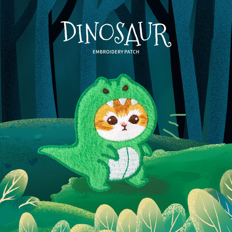 Cute Plush Unicorn & Dinosaur Embroidered Patches