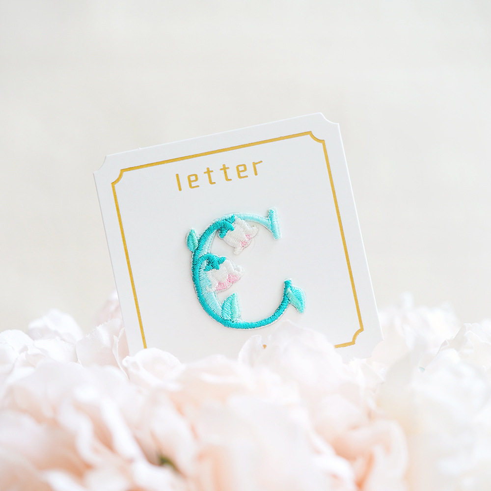 Exquisite Floral English Letter Embroidery Patches