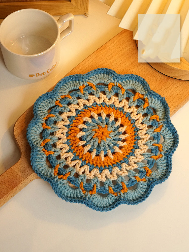 DIY Mandala Insulated Coaster Crochet Kit for Beginners - Finished Placemat