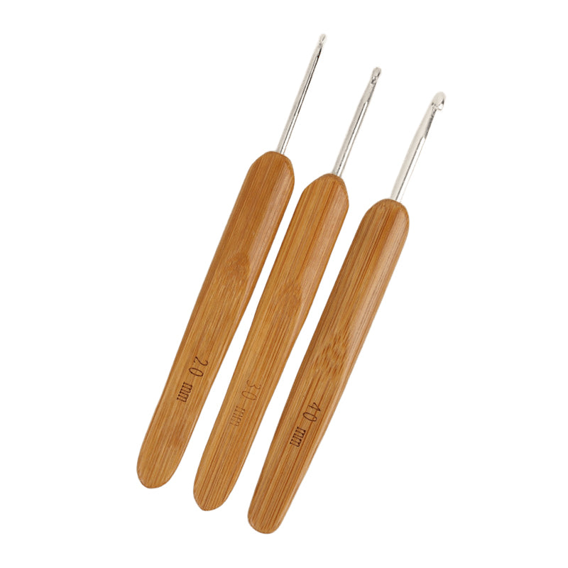Carbonized Bamboo-Handled Crochet Hook
