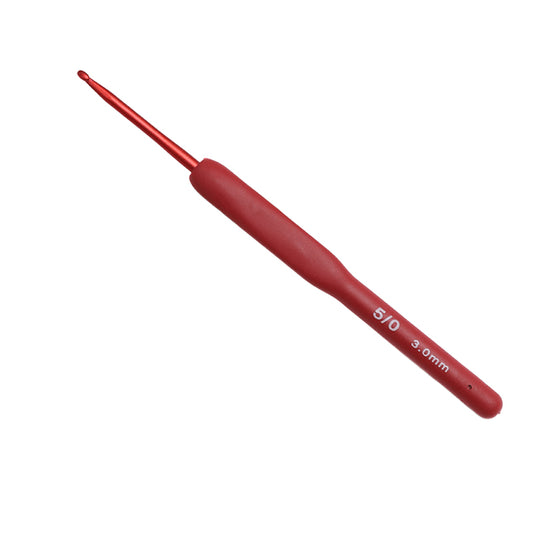 Red Soft-Handle Crochet Hook