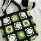 Granny Square Hand-Knitted Bag — Crochet DIY Kit | Wool Knit Camellia Shoulder Bag | Handmade Gift