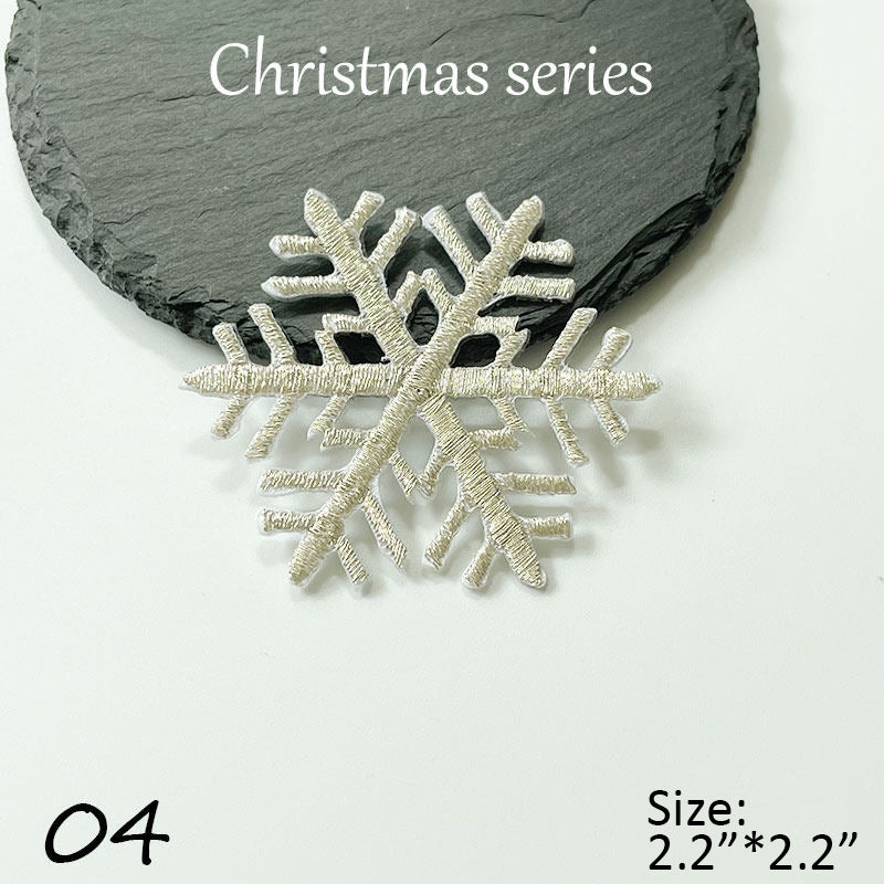 Christmas Snowflake Embroidered Patch