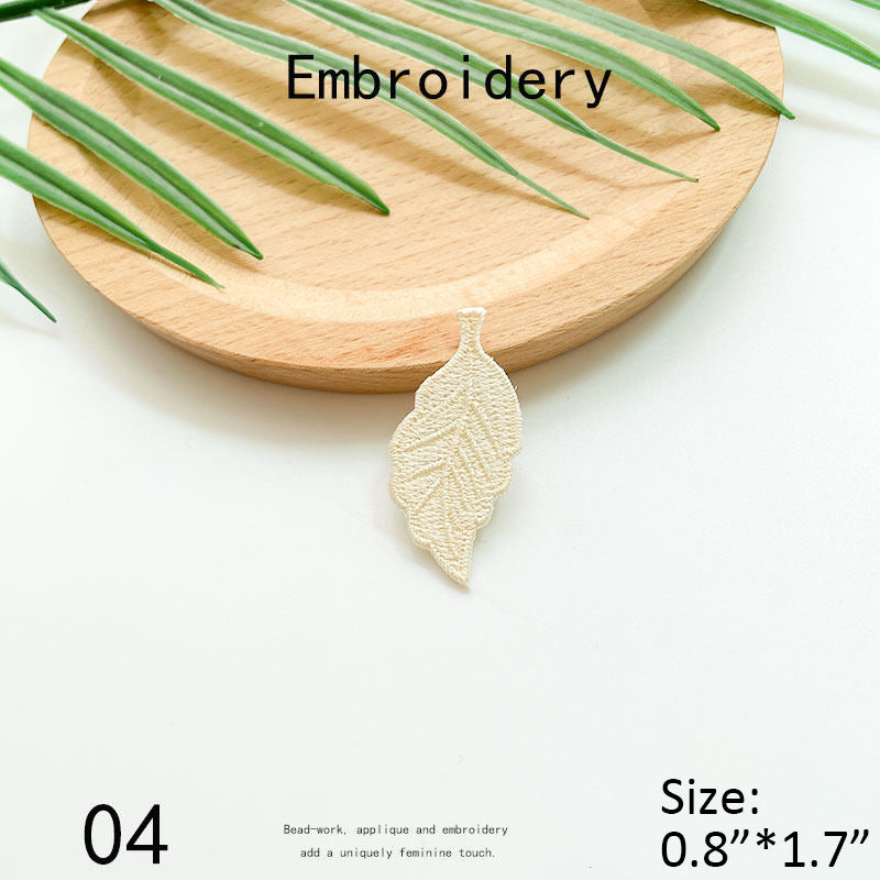 Fresh and Delicate Leaf Embroidery