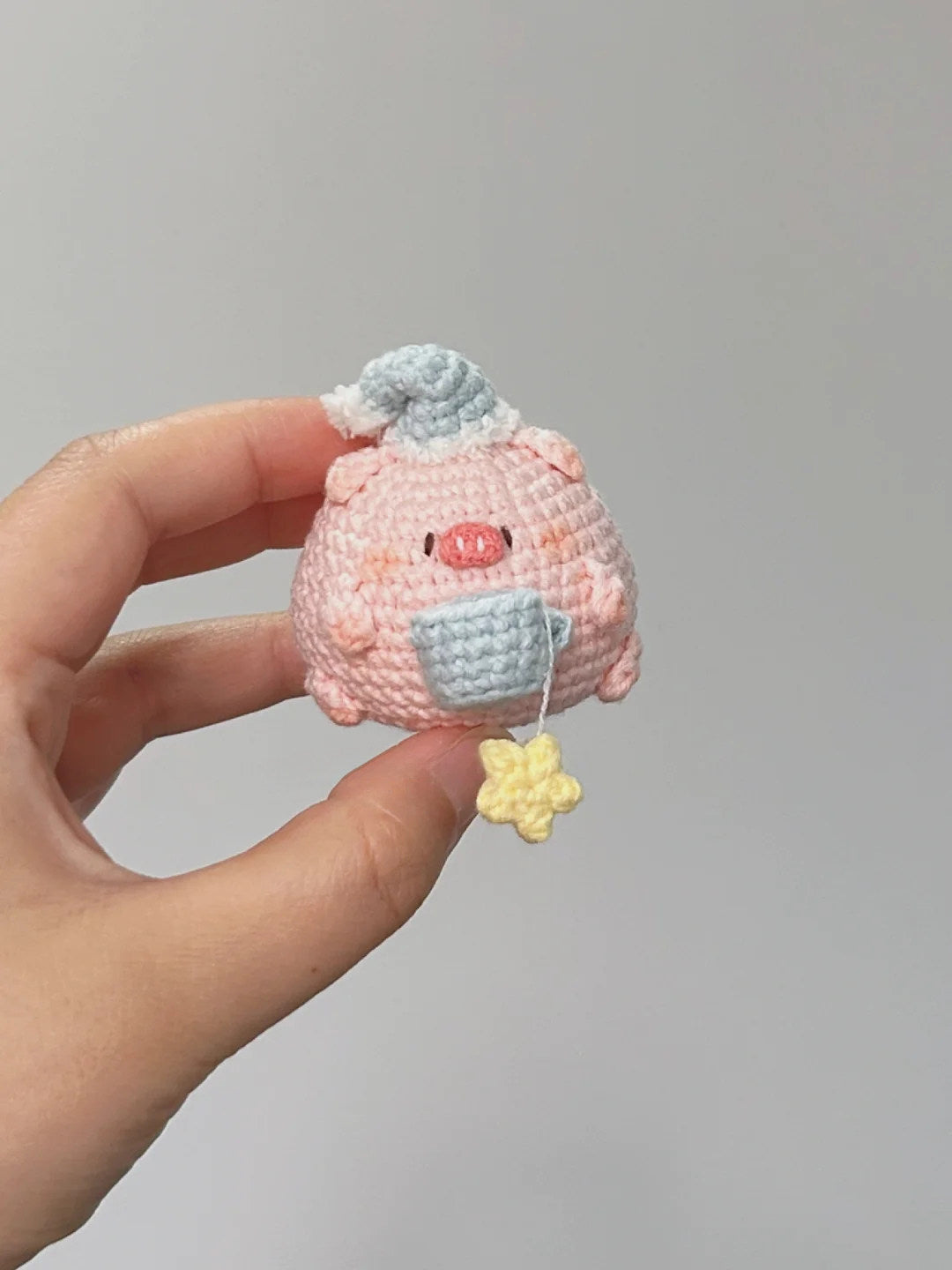 Cute doll keychain yarn handmade knitting DIY material kit crochet handmade gift