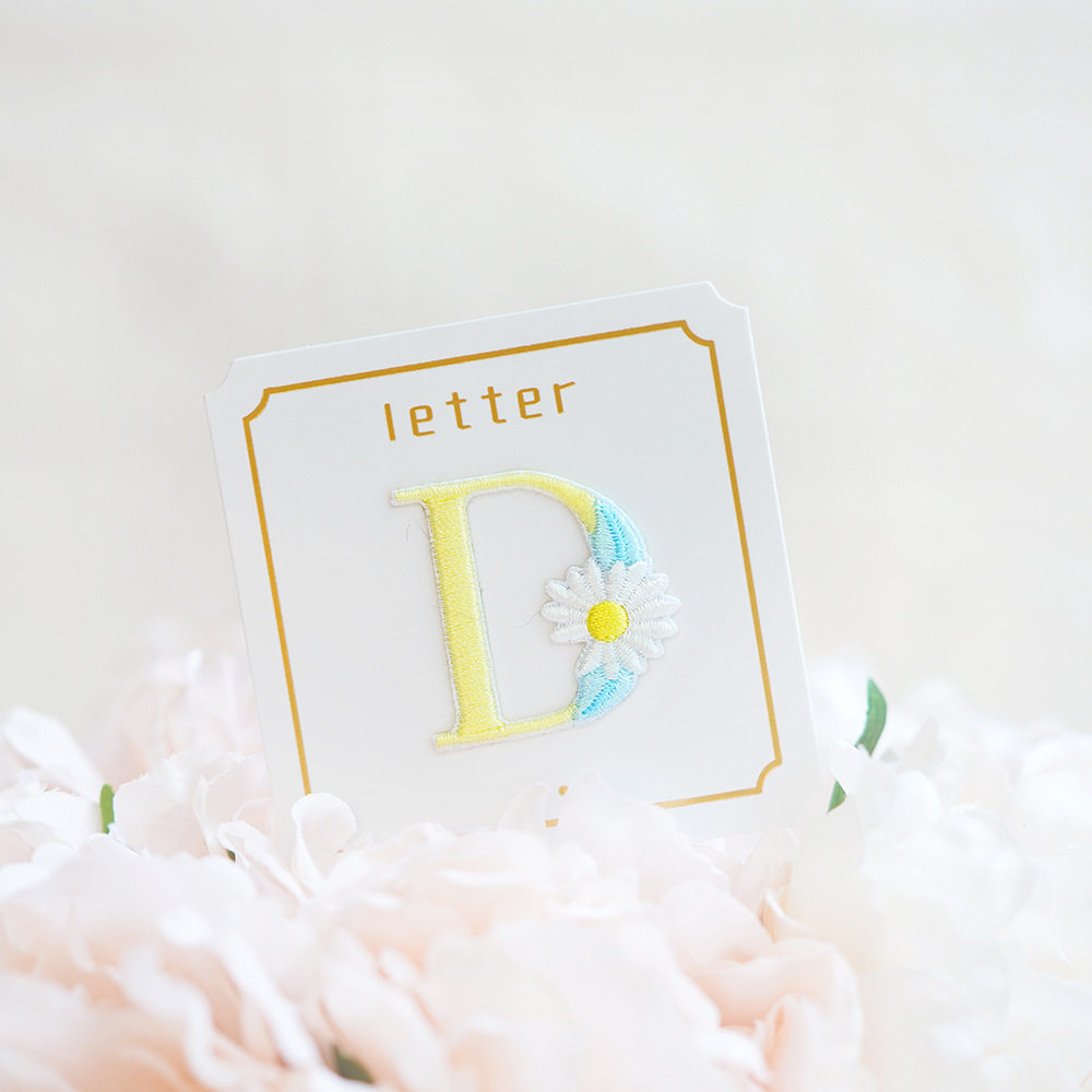 Exquisite Floral English Letter Embroidery Patches