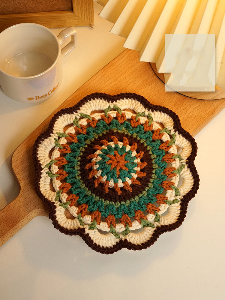 DIY Mandala Insulated Coaster Crochet Kit for Beginners - Finished Placemat